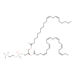 ChemSpider 2D Image | (2R)-2-[(4Z,7Z,10Z,13Z,16Z,19Z)-4,7,10,13,16,19-Docosahexaenoyloxy]-3-[(11Z,14Z)-11,14-icosadienoyloxy]propyl 2-(trimethylammonio)ethyl phosphate | C50H84NO8P