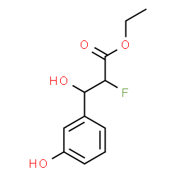 ChemSpider 2D Image | Ethyl 2-fluoro-3-hydroxy-3-(3-hydroxyphenyl)propanoate | C11H13FO4