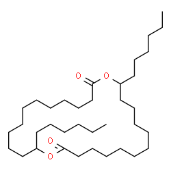 ChemSpider 2D Image | 13,26-Dihexyl-1,14-dioxacyclohexacosane-2,15-dione | C36H68O4