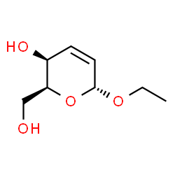 ChemSpider 2D Image | Ethyl 2,3-dideoxy-alpha-L-threo-hex-2-enopyranoside | C8H14O4