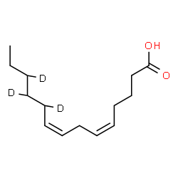 ChemSpider 2D Image | (5Z,8Z)-(10,11,12-~2~H_3_)-5,8-Tetradecadienoic acid | C14H21D3O2