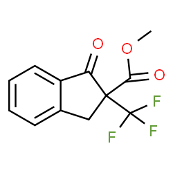ChemSpider 2D Image | Methyl 1-oxo-2-(trifluoromethyl)-2-indanecarboxylate | C12H9F3O3