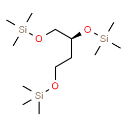ChemSpider 2D Image | (5S)-2,2,9,9-Tetramethyl-5-[(trimethylsilyl)oxy]-3,8-dioxa-2,9-disiladecane | C13H34O3Si3