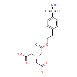 ChemSpider 2D Image | 2,2'-({2-Oxo-2-[2-(4-sulfamoylphenyl)ethoxy]ethyl}imino)diacetic acid | C14H18N2O8S