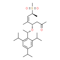 ChemSpider 2D Image | (4S,5Z,7S)-5-Methyl-7-(methylsulfonyl)-4-[(1S)-1-(2,4,6-triisopropylphenyl)ethoxy]-5-octen-2-one | C27H44O4S