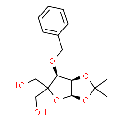 ChemSpider 2D Image | [(3aR,6S,6aR)-6-(Benzyloxy)-2,2-dimethyltetrahydrofuro[2,3-d][1,3]dioxole-5,5-diyl]dimethanol | C16H22O6