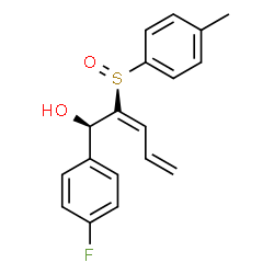 ChemSpider 2D Image | (1R,2E)-1-(4-Fluorophenyl)-2-[(S)-(4-methylphenyl)sulfinyl]-2,4-pentadien-1-ol | C18H17FO2S