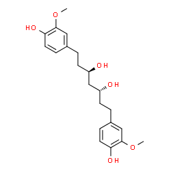 ChemSpider 2D Image | (3R,5R)-1,7-Bis(4-hydroxy-3-methoxyphenyl)-3,5-heptanediol | C21H28O6
