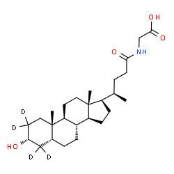 ChemSpider 2D Image | Glycolithocholic Acid-d4 | C26H39D4NO4