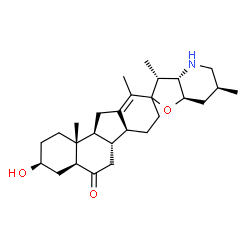 ChemSpider 2D Image | (3beta,5alpha,17xi,22S,23R)-3-Hydroxy-5,6-dihydro-17,23-epoxyveratraman-6-one | C27H41NO3