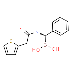 ChemSpider 2D Image | {(S)-Phenyl[(2-thienylacetyl)amino]methyl}boronic acid | C13H14BNO3S