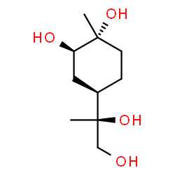 ChemSpider 2D Image | (1R,2R,4R)-4-[(2S)-1,2-Dihydroxy-2-propanyl]-1-methyl-1,2-cyclohexanediol | C10H20O4