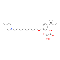 ChemSpider 2D Image | 4-Methyl-1-{8-[4-(2-methyl-2-butanyl)phenoxy]octyl}piperidine ethanedioate (1:1) | C27H45NO5