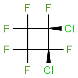 ChemSpider 2D Image | (1R,2S)-1,2-Dichloro-1,2,3,3,4,4-hexafluorocyclobutane | C4Cl2F6