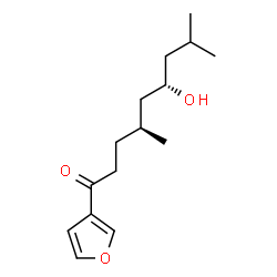 ChemSpider 2D Image | (4S,6S)-1-(3-Furyl)-6-hydroxy-4,8-dimethyl-1-nonanone | C15H24O3