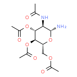 ChemSpider 2D Image | 2-Acetamido-3,4,6-tri-O-acetyl-2-deoxy-beta-D-glucopyranosylamine | C14H22N2O8