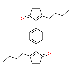 ChemSpider 2D Image | 2,2'-(1,4-Phenylene)bis(3-butyl-2-cyclopenten-1-one) | C24H30O2