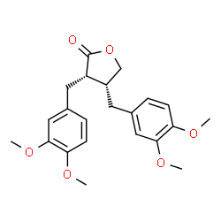 ChemSpider 2D Image | (3S,4R)-3,4-Bis(3,4-dimethoxybenzyl)dihydro-2(3H)-furanone | C22H26O6
