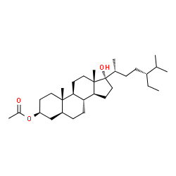 ChemSpider 2D Image | (3beta,5alpha)-17-Hydroxystigmastan-3-yl acetate | C31H54O3