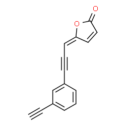 ChemSpider 2D Image | (5E)-5-[3-(3-Ethynylphenyl)-2-propyn-1-ylidene]-2(5H)-furanone | C15H8O2