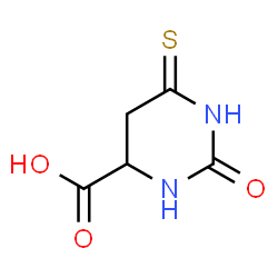 ChemSpider 2D Image | 2-Oxo-6-thioxohexahydro-4-pyrimidinecarboxylic acid | C5H6N2O3S