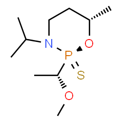 ChemSpider 2D Image | (2S,6S)-3-Isopropyl-2-[(1S)-1-methoxyethyl]-6-methyl-1,3,2-oxazaphosphinane 2-sulfide | C10H22NO2PS