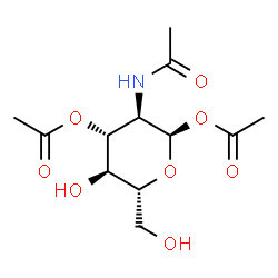 ChemSpider 2D Image | 2-Acetamido-1,3-di-O-acetyl-2-deoxy-alpha-D-glucopyranose | C12H19NO8