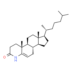 ChemSpider 2D Image | (4aR,4bS,6aR,7R,9aS,9bS)-4a,6a-Dimethyl-7-[(2R)-6-methyl-2-heptanyl]-1,3,4,4a,4b,5,6,6a,7,8,9,9a,9b,10-tetradecahydro-2H-indeno[5,4-f]quinolin-2-one | C26H43NO
