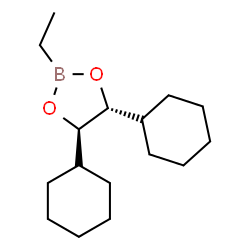 ChemSpider 2D Image | (4R,5R)-4,5-Dicyclohexyl-2-ethyl-1,3,2-dioxaborolane | C16H29BO2