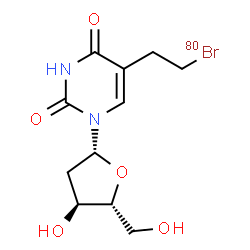 ChemSpider 2D Image | 5-[2-(~80~Br)Bromoethyl]-2'-deoxyuridine | C11H1580BrN2O5