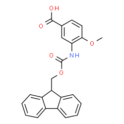 ChemSpider 2D Image | Fmoc-3-amino-4-methoxybenzoic acid | C23H19NO5