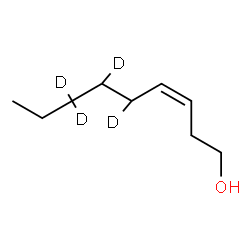 ChemSpider 2D Image | (3Z)-(5,6,7,7-~2~H_4_)-3-Nonen-1-ol | C9H14D4O