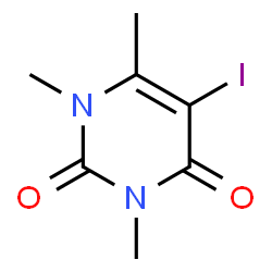 ChemSpider 2D Image | 5-Iodo-1,3,6-trimethyl-2,4(1H,3H)-pyrimidinedione | C7H9IN2O2