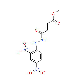 ChemSpider 2D Image | Ethyl (2E)-4-[2-(2,4-dinitrophenyl)hydrazino]-4-oxo-2-butenoate | C12H12N4O7