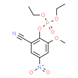 ChemSpider 2D Image | 2-Cyano-6-methoxy-4-nitrophenyl diethyl phosphate | C12H15N2O7P