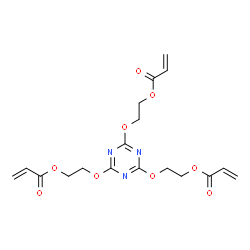 ChemSpider 2D Image | 1,3,5-Triazine-2,4,6-triyltris(oxy-2,1-ethanediyl) trisacrylate | C18H21N3O9