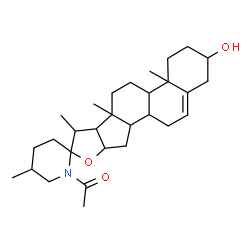 ChemSpider 2D Image | 1-(3-Hydroxyspirosol-5-en-28-yl)ethanone | C29H45NO3