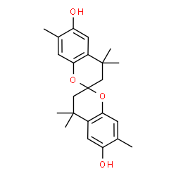 ChemSpider 2D Image | 4,4,4',4',7,7'-Hexamethyl-2,2'-spirobi[chroman]-6,6'-diol | C23H28O4