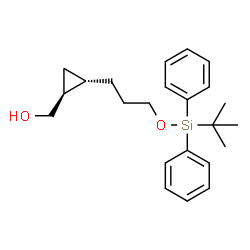 ChemSpider 2D Image | [(1S,2S)-2-(3-{[(2-Methyl-2-propanyl)(diphenyl)silyl]oxy}propyl)cyclopropyl]methanol | C23H32O2Si