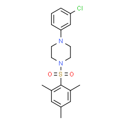 ChemSpider 2D Image | 1-(3-Chlorophenyl)-4-(mesitylsulfonyl)piperazine | C19H23ClN2O2S