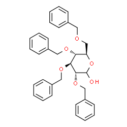 ChemSpider 2D Image | 2,3,4,6-Tetra-O-benzyl-D-glucopyranose | C34H36O6