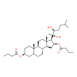 ChemSpider 2D Image | (3beta,16beta,22S)-20,22-Dihydroxycholestane-3,16-diyl dibutanoate | C35H60O6