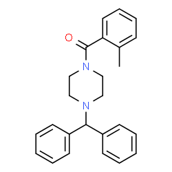 ChemSpider 2D Image | [4-(Diphenylmethyl)-1-piperazinyl](2-methylphenyl)methanone | C25H26N2O