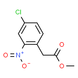 ChemSpider 2D Image | Methyl (4-chloro-2-nitrophenyl)acetate | C9H8ClNO4