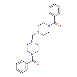 ChemSpider 2D Image | (Methylenedi-4,1-piperazinediyl)bis(phenylmethanone) | C23H28N4O2