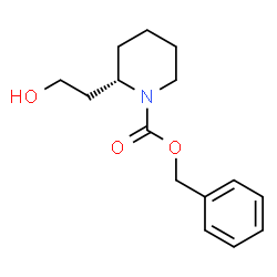 ChemSpider 2D Image | Benzyl (2S)-2-(2-hydroxyethyl)-1-piperidinecarboxylate | C15H21NO3
