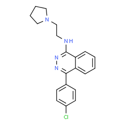 ChemSpider 2D Image | 4-(4-Chlorophenyl)-N-[2-(1-pyrrolidinyl)ethyl]-1-phthalazinamine | C20H21ClN4