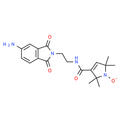 ChemSpider 2D Image | (3-{[2-(5-Amino-1,3-dioxo-1,3-dihydro-2H-isoindol-2-yl)ethyl]carbamoyl}-2,2,5,5-tetramethyl-2,5-dihydro-1H-pyrrol-1-yl)oxidanyl | C19H23N4O4