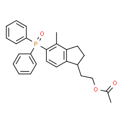 ChemSpider 2D Image | 2-[5-(Diphenylphosphoryl)-4-methyl-2,3-dihydro-1H-inden-1-yl]ethyl acetate | C26H27O3P