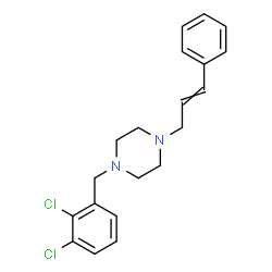 ChemSpider 2D Image | 1-Cinnamyl-4-(2,3-dichlorobenzyl)piperazine | C20H22Cl2N2